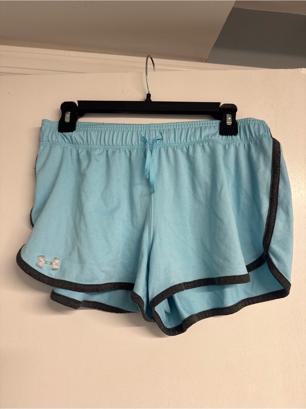 Under Armour Women's Light Aqua Athletic Shorts with Dark Trim